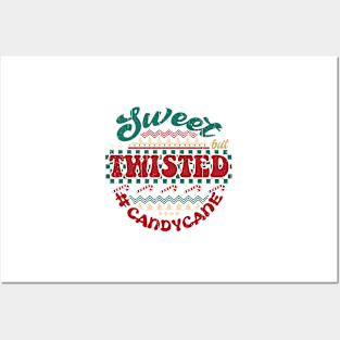 Sweet But Twisted CandyCane, Retro Christmas Posters and Art